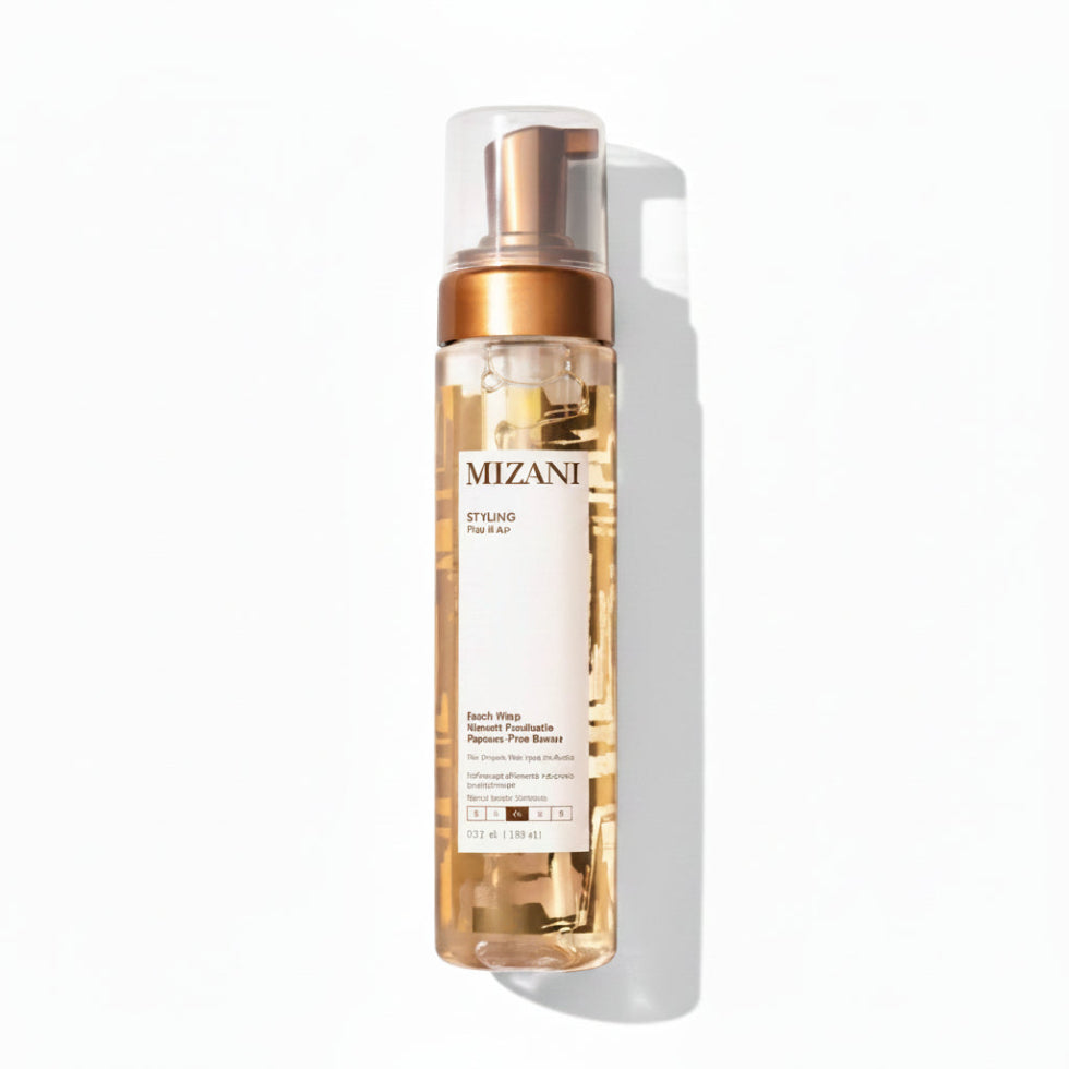 mizani styling prep set foam wrap mousse 250ml shea butter ceramides curl styling foam