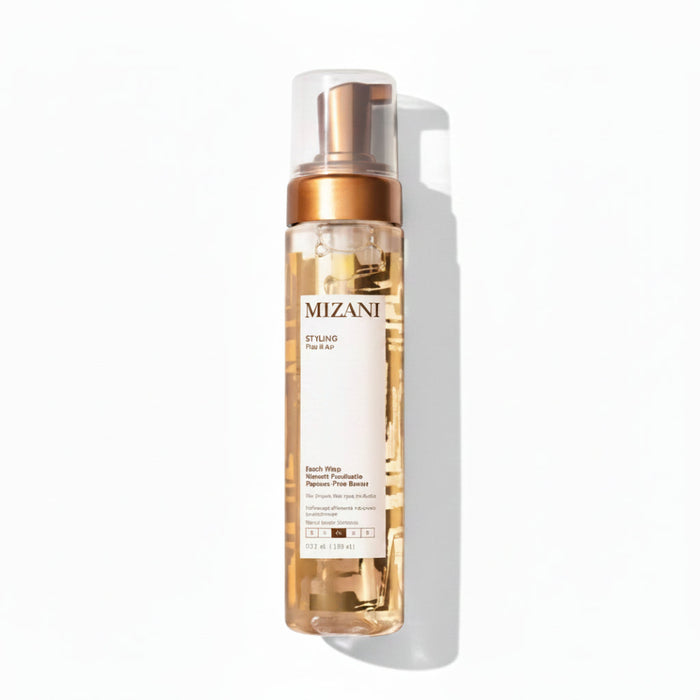 mizani styling prep set foam wrap mousse 250ml shea butter ceramides curl styling foam