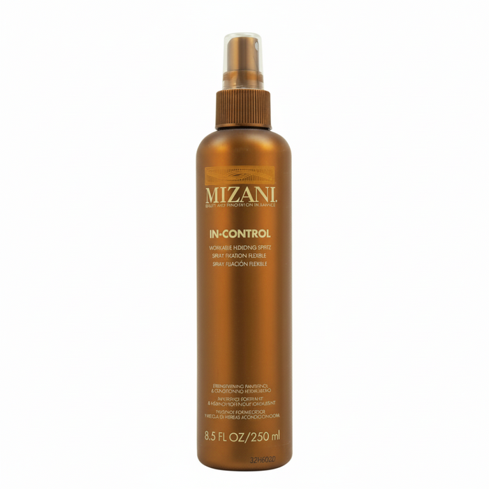 mizani in control workable holding spritz 8.5oz flexible frizz resistant hair spray styling product