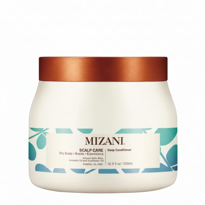 mizani scalp care deep conditioner 500ml relief irritated flaky scalp hydrating hair treatment
