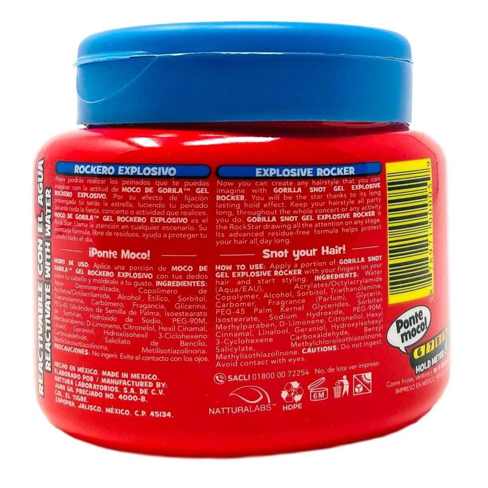 Moco De Gorila Rockero hair gel strong hold rock star hairstyles styling gel 9.52oz hair product