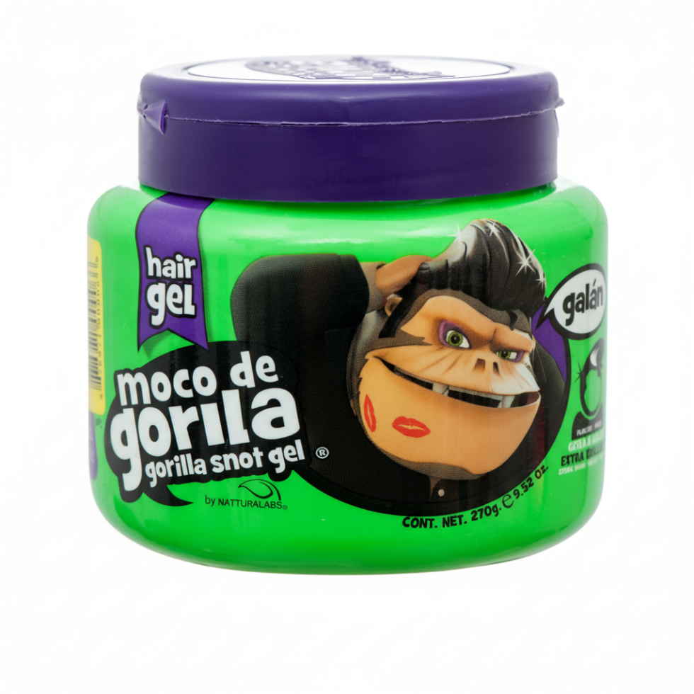 Moco de Gorila Galan hair gel extra shine long lasting strong hold styling gel 9.52 oz hair product