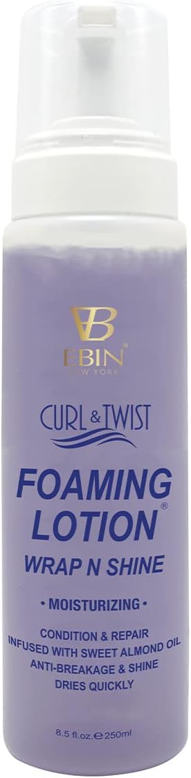 Ebin Curl & Twist Foaming Lotion Wrap 'N 'Shine-250ml/8.5 fl.oz