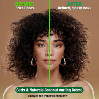 Curls & Naturals Coconut Curling Creme 16oz- Define, Hydrate & Shine with Shea & Honey