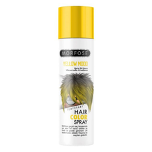 Morfose yellow mood hair colour spray 150ml temporary metallic yellow hair spray for vibrant shine and creative styling look