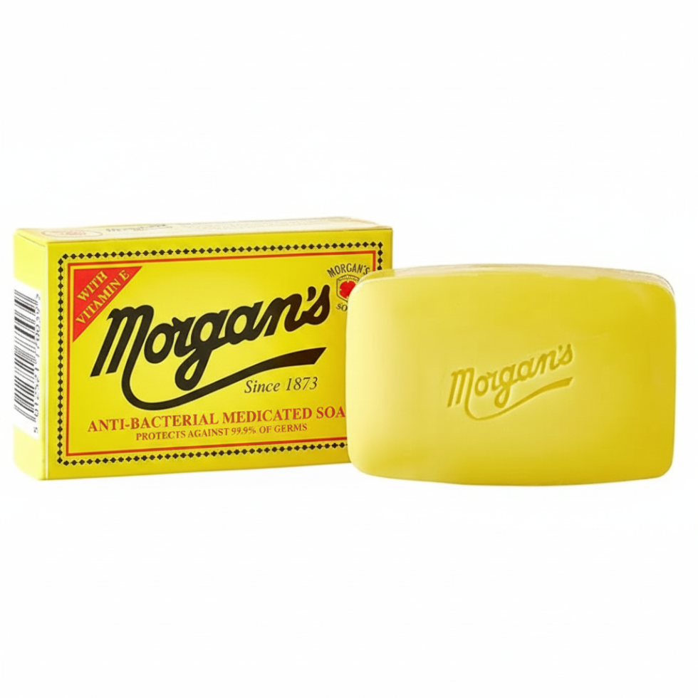 morgans anti bacterial medicated soap deep clean germ protection fresh healthy skin daily hygiene bar