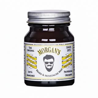 morgans beard moustache wax strong grooming hold soft manageable finish styling control facial hair wax