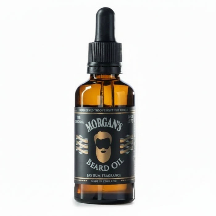 Morgans beard oil bay rum 50ml conditioning beard care soft shiny healthy beard oil