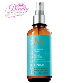 Moroccanoil Glimmer Shine, a finishing spray for hair.