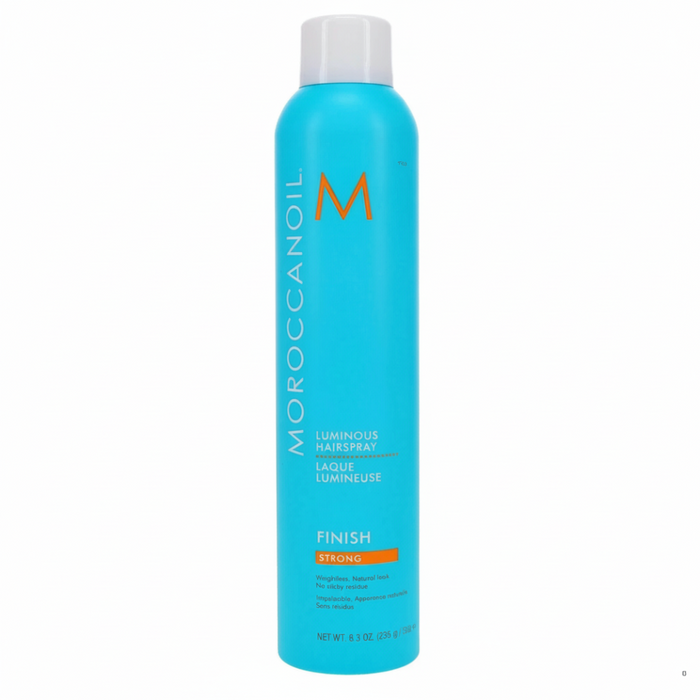 Moroccanoil Luminous Hairspray Strong Finish 235g for long-lasting hold and shine
