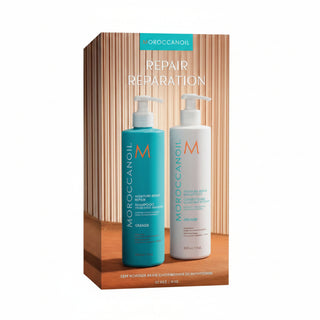 Moroccanoil Moisture Repair Shampoo and Conditioner 500ml duo for damaged hair repair
