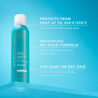 Moroccanoil Perfect Defense 225ml heat protectant spray for smooth shiny protected hair
