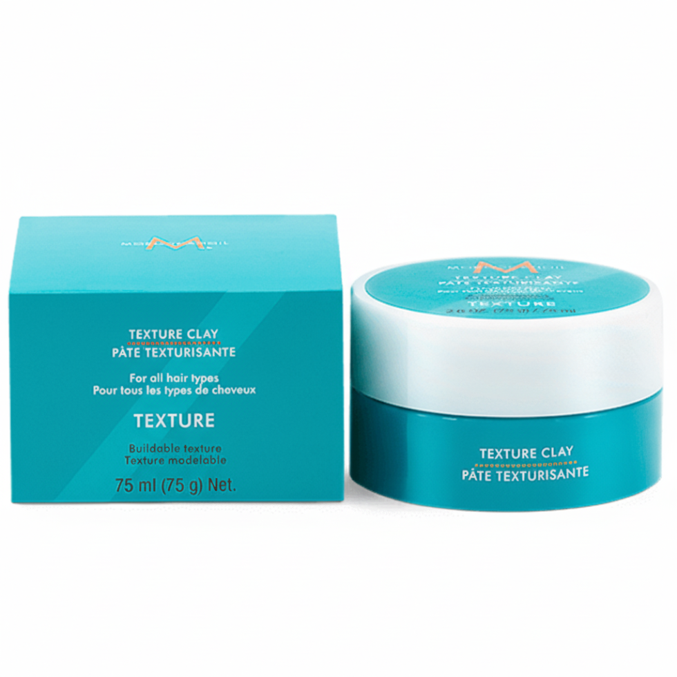 Moroccanoil Texture Clay 75ml for matte finish strong hold and textured hair styling
