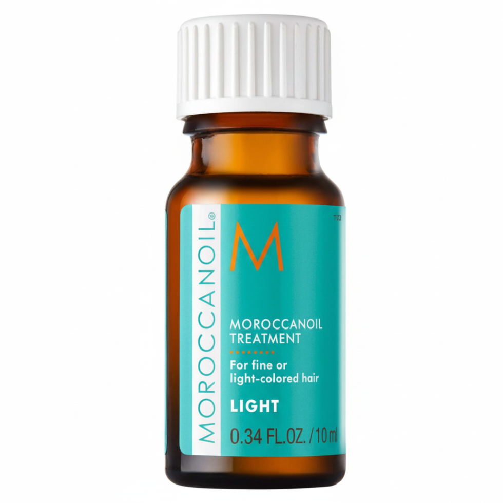 Moroccanoil Treatment Light 10ml for fine light-colored hair nourishment and shine
