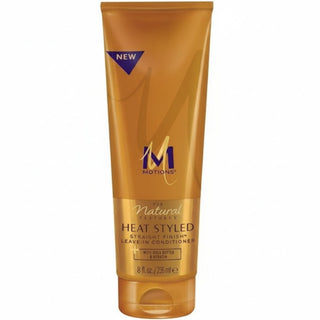 Motions heat styled straight finish leave in conditioner 8oz heat protect and smooth frizz free shiny hair styling care