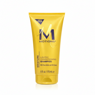 Motions moisture lavish shampoo 170ml shea butter and silk protein care gently cleanses and nourishes hair for soft smooth and shiny results
