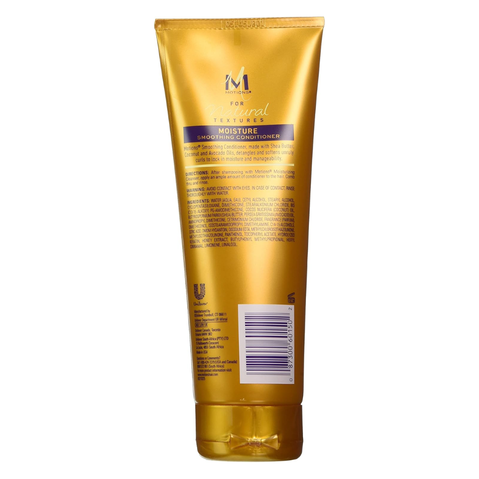 Motions natural textures smoothing conditioner 8oz with shea butter coconut and avocado oils for soft smooth hydrated hair