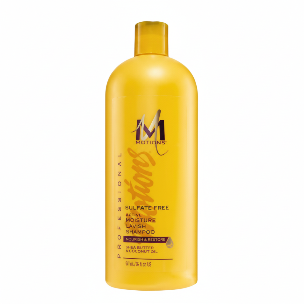 Motions sulfate free lavish shampoo 947ml nourish and restore moisture hair care for soft smooth hydrated and healthy looking hair