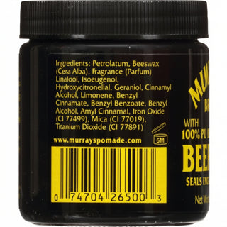 murrays 100 percent pure australian black beeswax strong hold shine styling wax for waves braids and textured hair