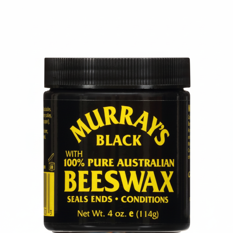 murrays 100 percent pure australian black beeswax strong hold shine styling wax for waves braids and textured hair
