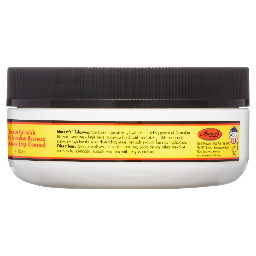 murrays edgewax premium gel maximum hold shine edge control for sleek frizz free long lasting hairstyles