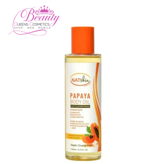 NATSkin Papaya Body Oil 180ml | Radiant & Deep Moisturizing Oil
