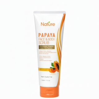 NatSkin papaya face and body scrub 200ml brightening exfoliating scrub glowing skin care treatment
