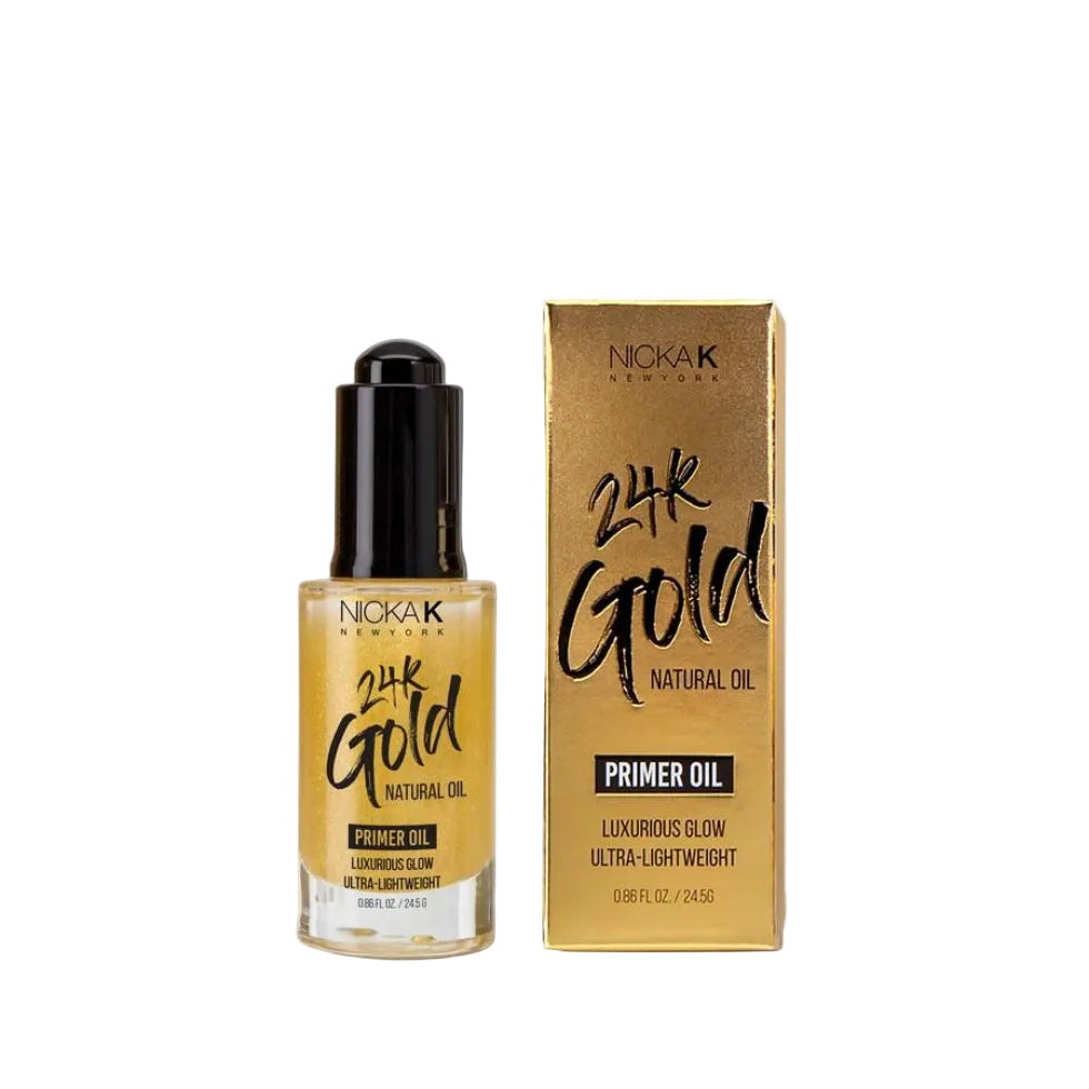 Nicka K New York 24k gold primer oil ultra lightweight hydrating glowing face oil skincare