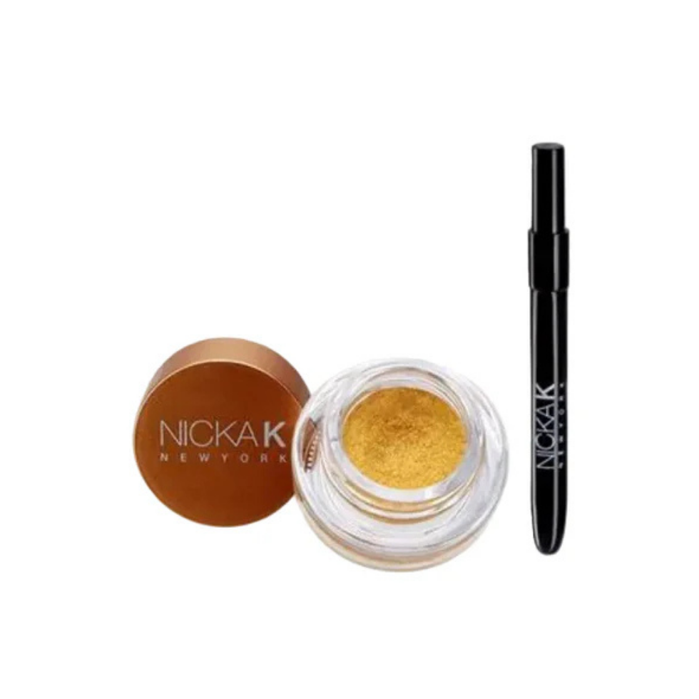 nicka k new york gel eyeliner gold brown long wearing smudge free eye makeup liner