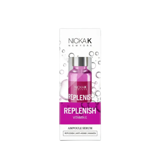 nicka k vitamin e replenish ampoule serum hydrating skin repair glow lightweight formula