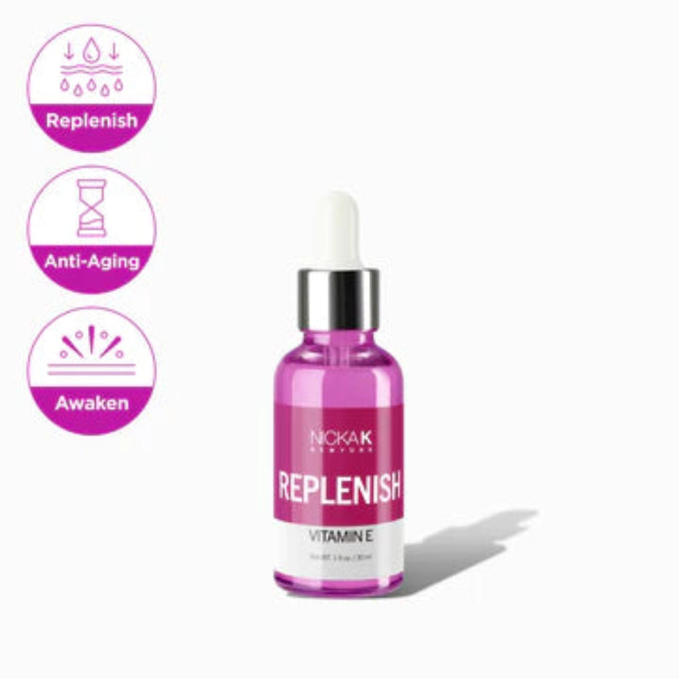 Nicka K New York vitamin E ampoule serum 30ml hydrating skin repair antioxidant skincare serum