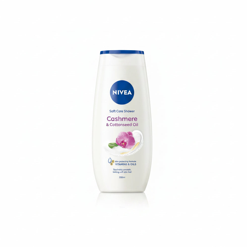 nivea cashmere cotton seed oil shower gel 250ml soft hydrating nourishing body wash smooth skin care