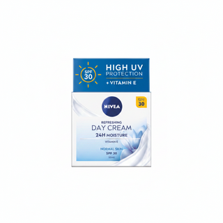 nivea refreshing day cream spf 30 hydrating face moisturiser uv protection lightweight non greasy daily skincare
