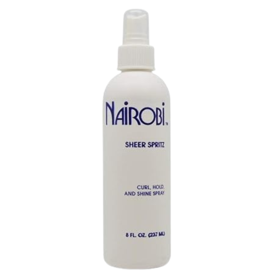 Nairobi Sheer Spritz Curl Hold and Shine Spray 8oz for defined bouncy and frizz free curls
