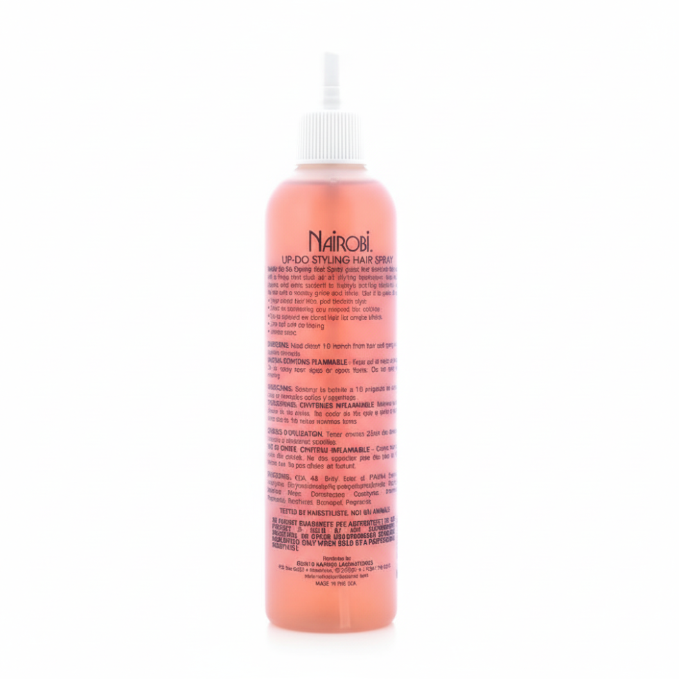 Nairobi UP-DO Styling Hairspray 8oz for strong hold long lasting salon style hair control