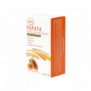 NatSkin papaya exfoliating soap 200g deep clean rejuvenating body soap brightening skin care bar