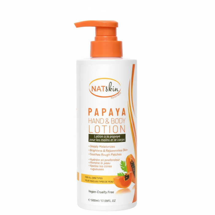 NatSkin papaya hand and body lotion 500ml deep moisturizing skin care lotion for daily use
