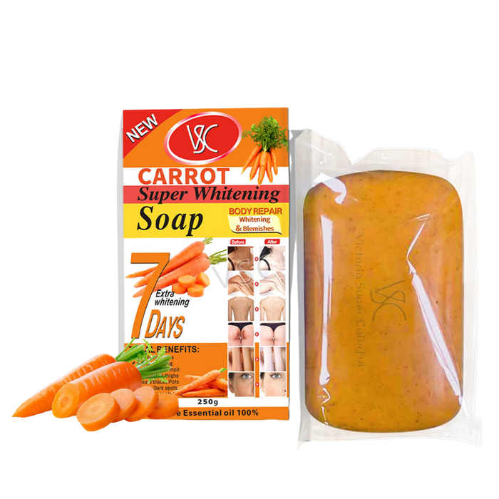 V&C Carrot Whitening Soap 250g | Dark Spot Corrector & Glow
