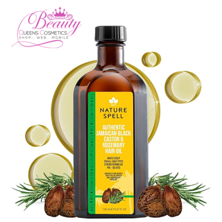 Nature Spell Authentic Jamaican Black Castor Oil with Rosemary 150ml | Hair Growth