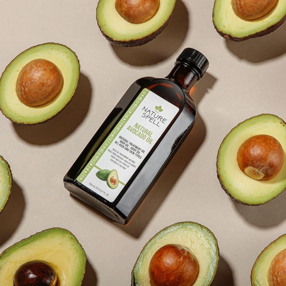 nature spell natural avocado oil 150ml for hair and skin nourishment strengthening hydration repair and shine all hair skin types