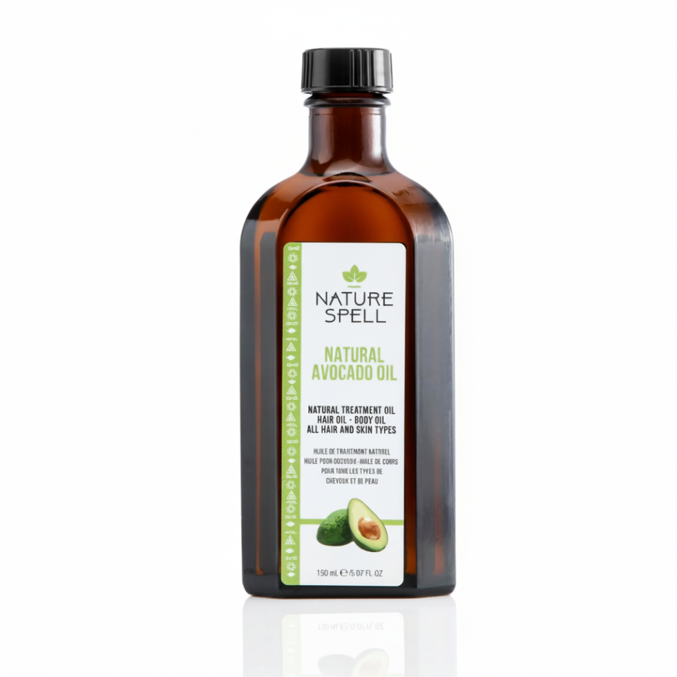 nature spell natural avocado oil 150ml for hair and skin nourishment strengthening hydration repair and shine all hair skin types