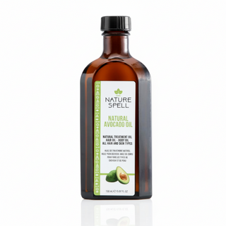 nature spell natural avocado oil 150ml for hair and skin nourishment strengthening hydration repair and shine all hair skin types