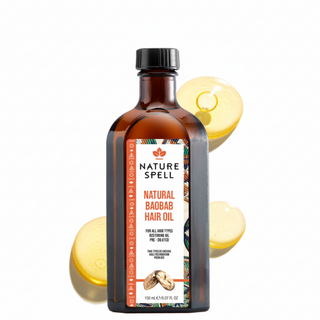 nature spell natural baobab oil 150ml for hair and skin nourishment strengthening hydration repair and shine all hair skin types