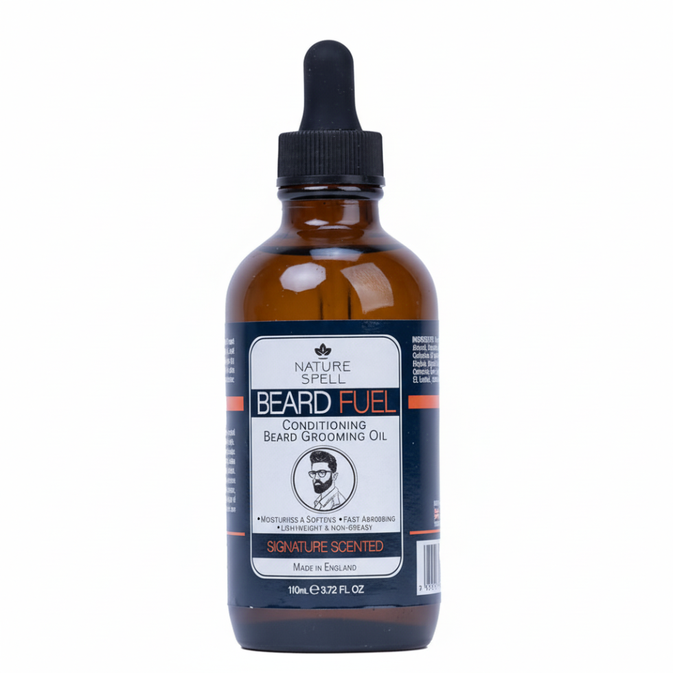 nature spell beard fuel conditioning beard grooming oil 110ml moisturising softening and nourishing beard care for smooth healthy beard appearance