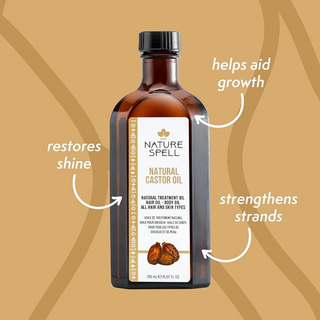 nature spell natural castor oil 150ml for hair and skin nourishment strengthening hydration and shine all hair types