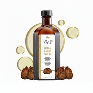 nature spell natural castor oil 150ml for hair and skin nourishment strengthening hydration and shine all hair types