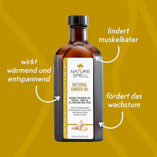 nature spell natural ginger oil 150ml for hair scalp nourishment strengthening hydration and healthy growth all hair skin types