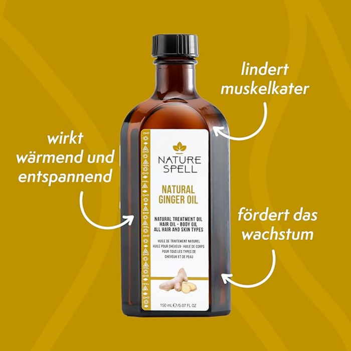 nature spell natural ginger oil 150ml for hair scalp nourishment strengthening hydration and healthy growth all hair skin types