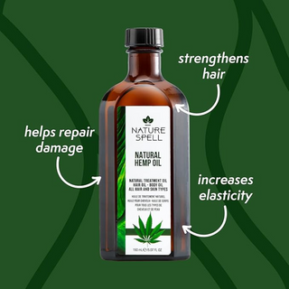 nature spell natural hemp oil 150ml for hair and skin nourishment strengthening hydration shine all hair skin types