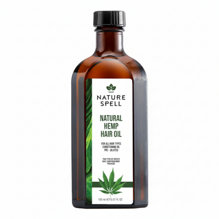 nature spell natural hemp oil 150ml for hair and skin nourishment strengthening hydration shine all hair skin types